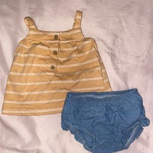 Striped tank top with Jean bottoms
